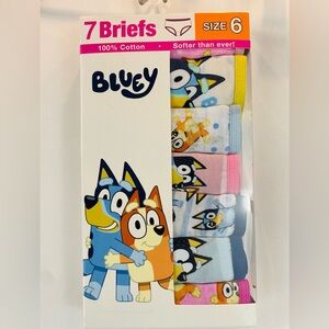 New 7-Pack Bluey Cotton Briefs, Size 6